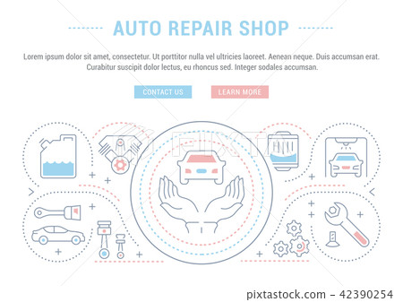 Website Banner of Auto Repair Shop. 42390254