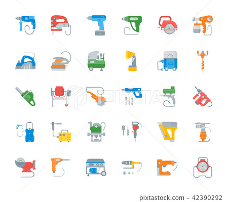 Set Vector Illustration of Electric Tools. 42390292