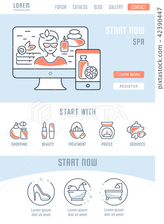 Website Banner and Landing Page of SPA. Website Banner and Landing Page of SPA. 42390447
