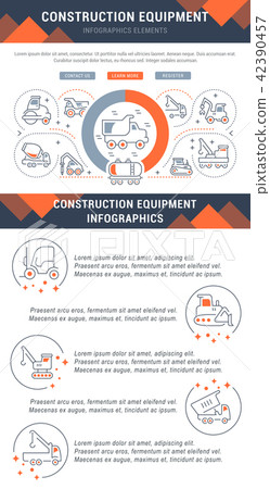 Website Banner Of Construction Equipment Stock Illustration