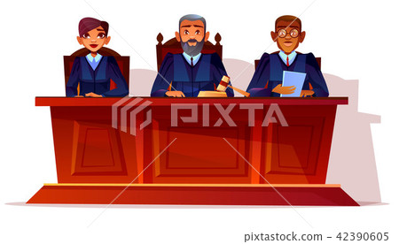 Judges at court hearing vector illustration Judges at court hearing vector illustration 42390605