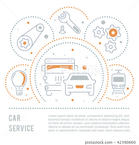 Website Banner and Landing Page of Car Service. Website Banner and Landing Page of Car Service. 42390660