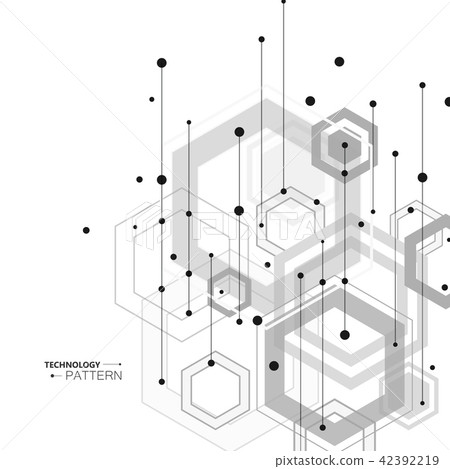 Technology hexagon style illustration and geometric background Technology hexagon style illustration and geometric background 42392219