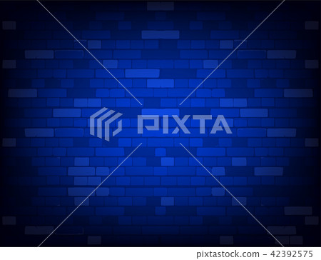 Dark blue brick wall. Realistic vector background - Stock Illustration ...