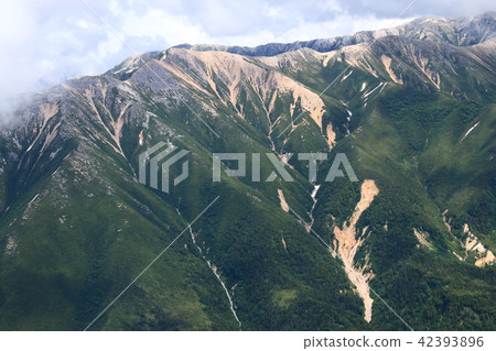 從北阿爾卑斯山Yakushidake山頂Akadoura Noguchigoro的山 42393896