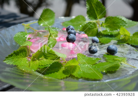 Ryo Image Material，Ice，Herb，Edible Walla War，Blueberry 42393928