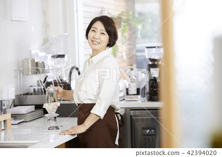 咖啡廳，咖啡師，韓國菜 42394020