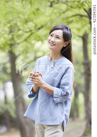 生活,公園,中年,韓國 生活,公園,中年,韓國 42394391