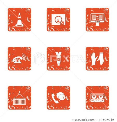 Storehouse icons set, grunge style - Stock Illustration [42396016] - PIXTA