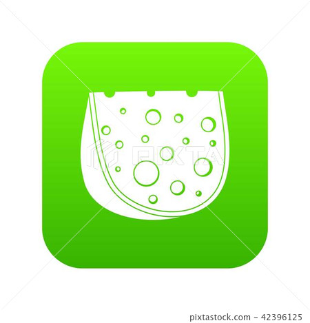Cheese icon green vector 42396125