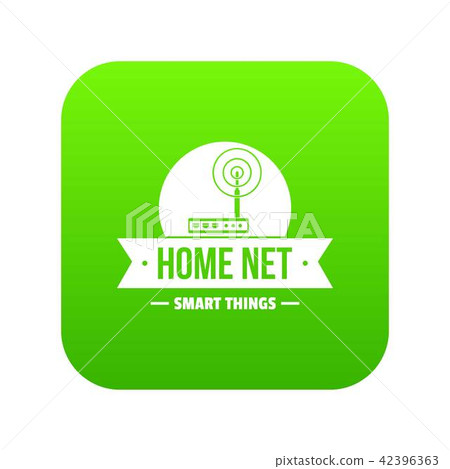 Home net icon green vector - Stock Illustration [42396363] - PIXTA
