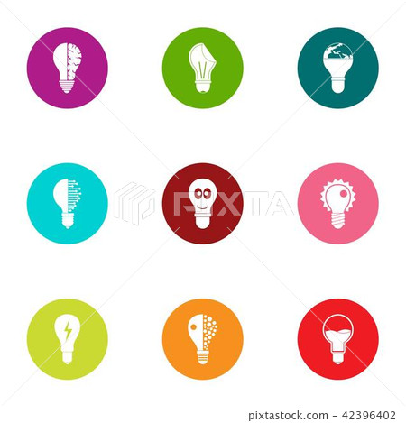 Lantern icons set, flat style - Stock Illustration [42396402] - PIXTA