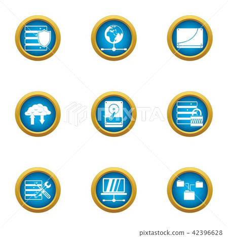 Protection measure icons set, flat style 42396628