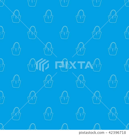 Women bag pattern vector seamless blue Women bag pattern vector seamless blue 42396718