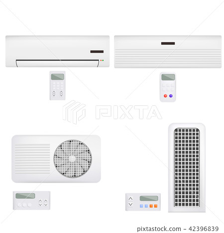 Conditioner air filter mockup set, realistic style 42396839