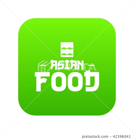 Menu asian food icon green vector 42396841