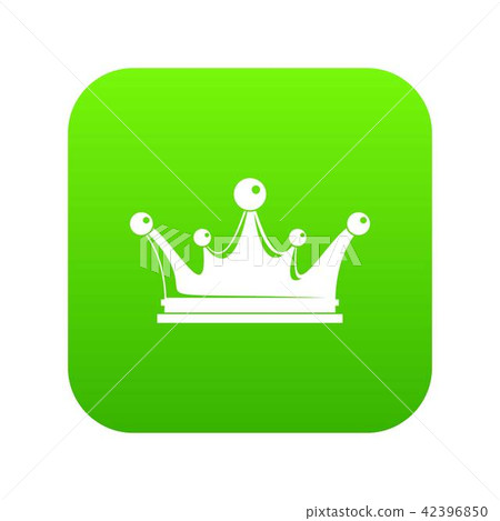 Crown icon green vector 42396850