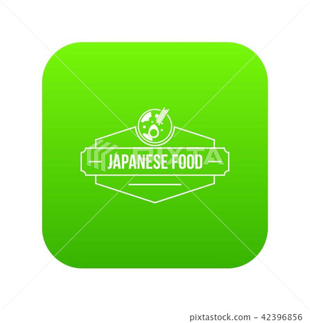Menu japanese food icon green vector 42396856