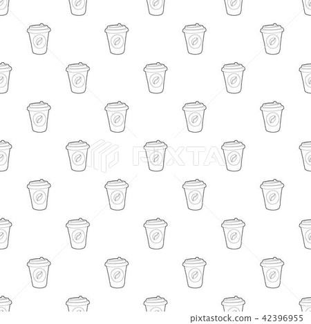 Plastic cup of coffee icon, outline style 42396955