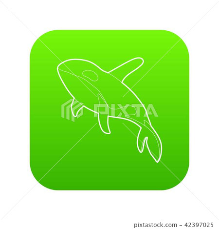 Grampus icon green vector 42397025