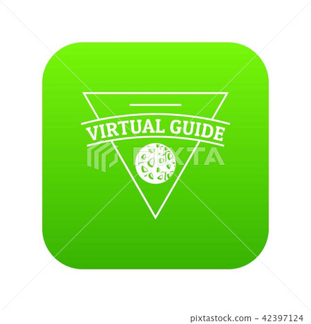 Virtual guide icon green vector - Stock Illustration [42397124] - PIXTA