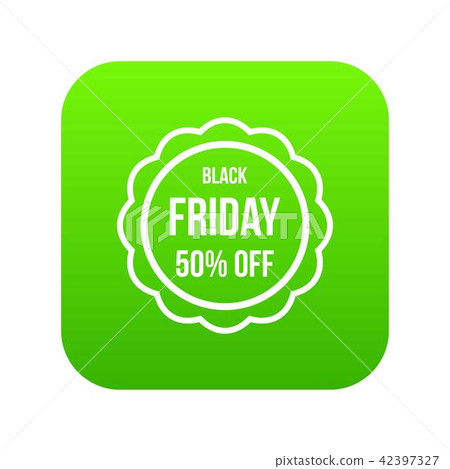 Sale sticker 50 percent off icon digital green Sale sticker 50 percent off icon digital green 42397327