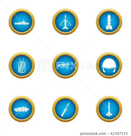 Armor icons set, flat style 42397335