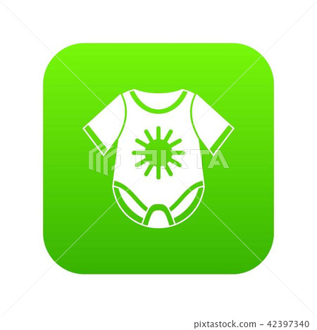 Baby bodysuit icon digital green Baby bodysuit icon digital green 42397340