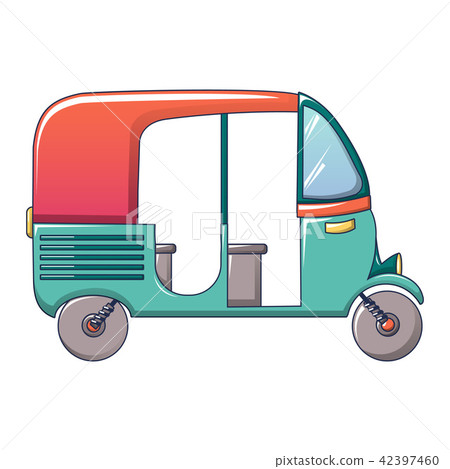 Thai tuk taxi icon, cartoon style Thai tuk taxi icon, cartoon style 42397460