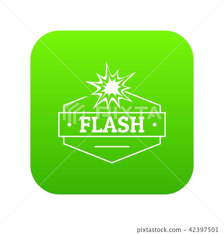 Flash icon green vector - Stock Illustration [42397501] - PIXTA