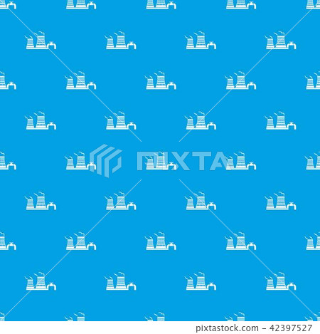 Tower of chemical factory pattern vector seamless blue 42397527