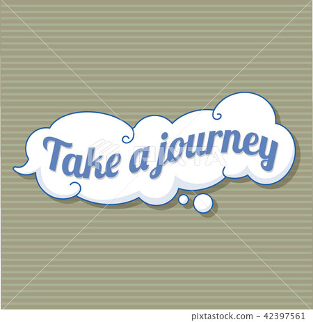 Take a journey sticker icon, cartoon style Take a journey sticker icon, cartoon style 42397561