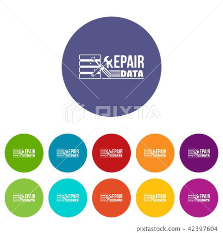Repair data icons set vector color Repair data icons set vector color 42397604