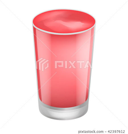 Cherry smoothie icon, realistic style Cherry smoothie icon, realistic style 42397612