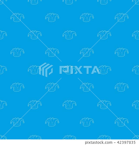 Hat clown pattern vector seamless blue Hat clown pattern vector seamless blue 42397835