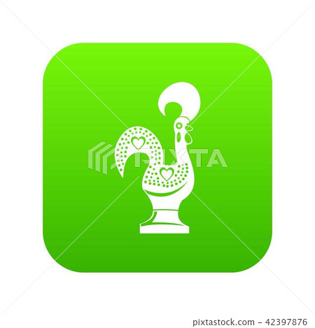 Whistle toy icon green vector Whistle toy icon green vector 42397876