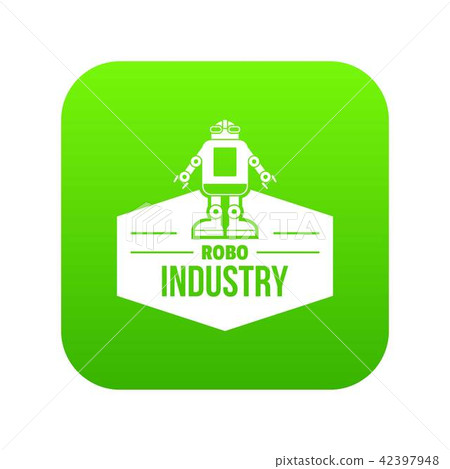 Robotic cyborg icon green vector Robotic cyborg icon green vector 42397948
