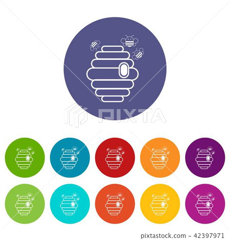 Swarm icons set vector color Swarm icons set vector color 42397971