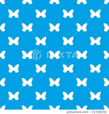 Butterfly with beautiful wings pattern vector seamless blue 42398030