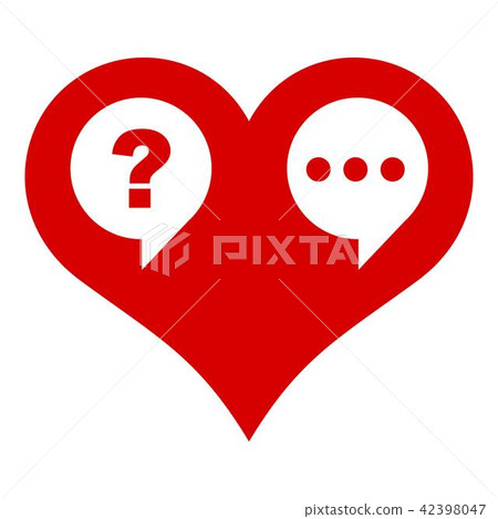 Heart chat icon, simple style Heart chat icon, simple style 42398047