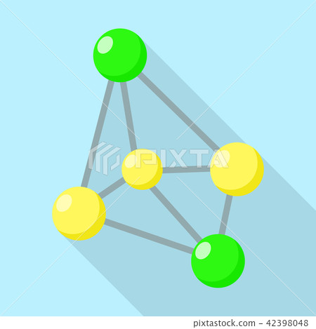 Oxidant molecule icon, flat style 42398048