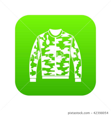 Camouflage jacket icon digital green Camouflage jacket icon digital green 42398054