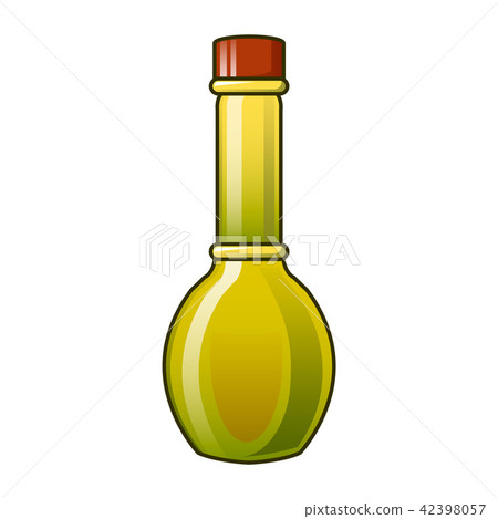 Virgin olive oil bottle icon, cartoon style Virgin olive oil bottle icon, cartoon style 42398057