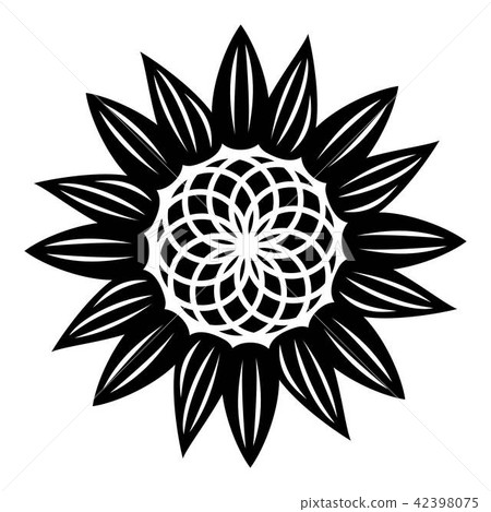 Fashion flower icon, simple style 42398075