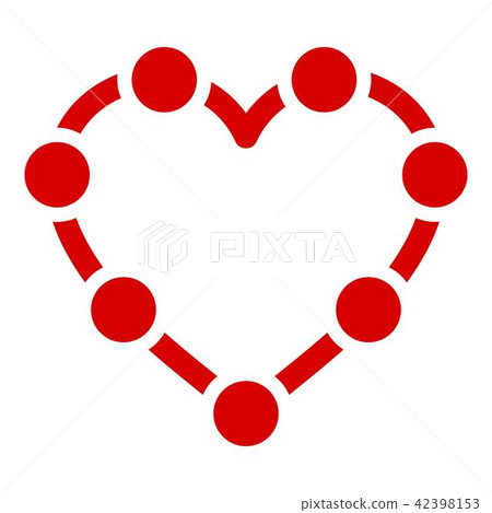 Line point heart icon, simple style Line point heart icon, simple style 42398153