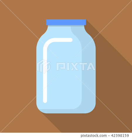 Empty jar icon, flat style Empty jar icon, flat style 42398159