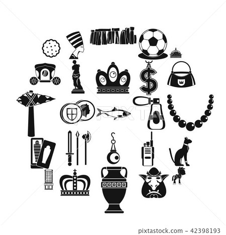 Crown icons set, simple style - Stock Illustration [42398193] - PIXTA