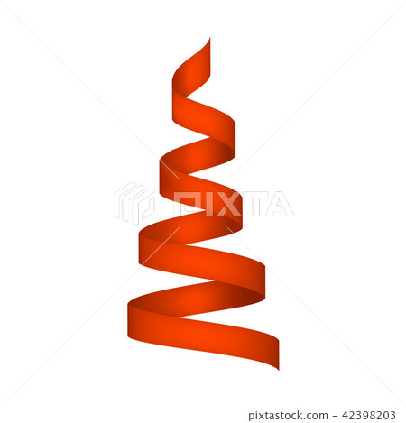 Red serpentine mockup, realistic style 42398203