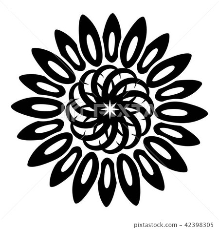 Flower abstract icon, simple style Flower abstract icon, simple style 42398305