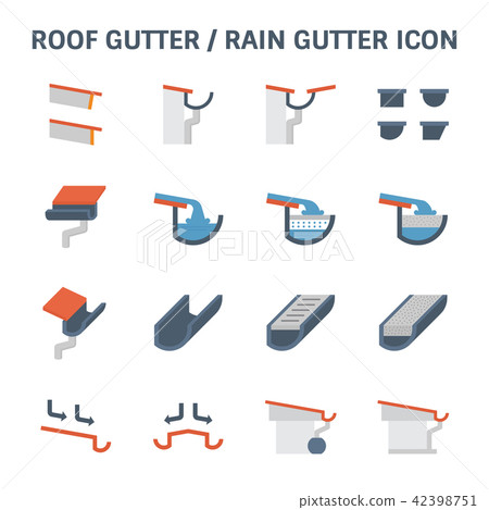 Roof Gutter Icon 42398751